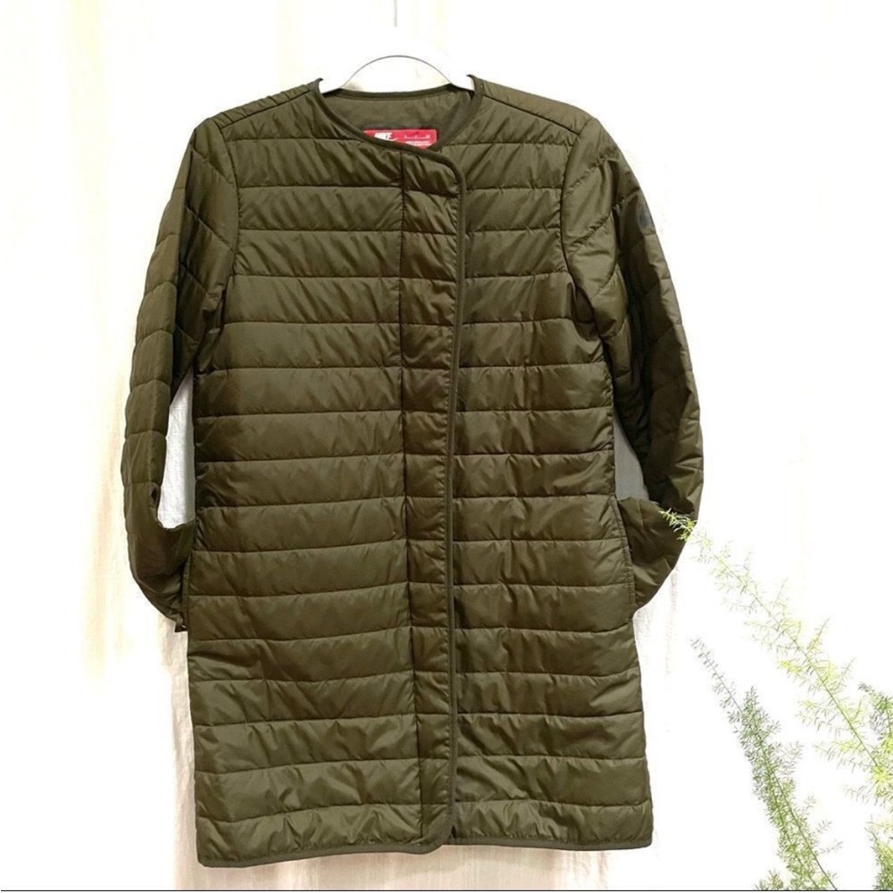 Nike Uptown Short Parka Baselayer PrimaLoft Green size smalll - Picture 2 of 13